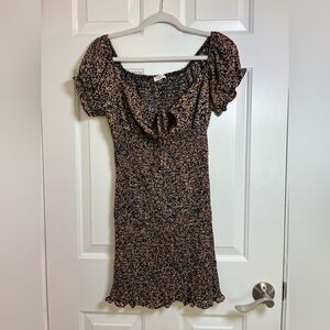 Blush Black and Tan women Floral Mini Dress Size 1XL‎